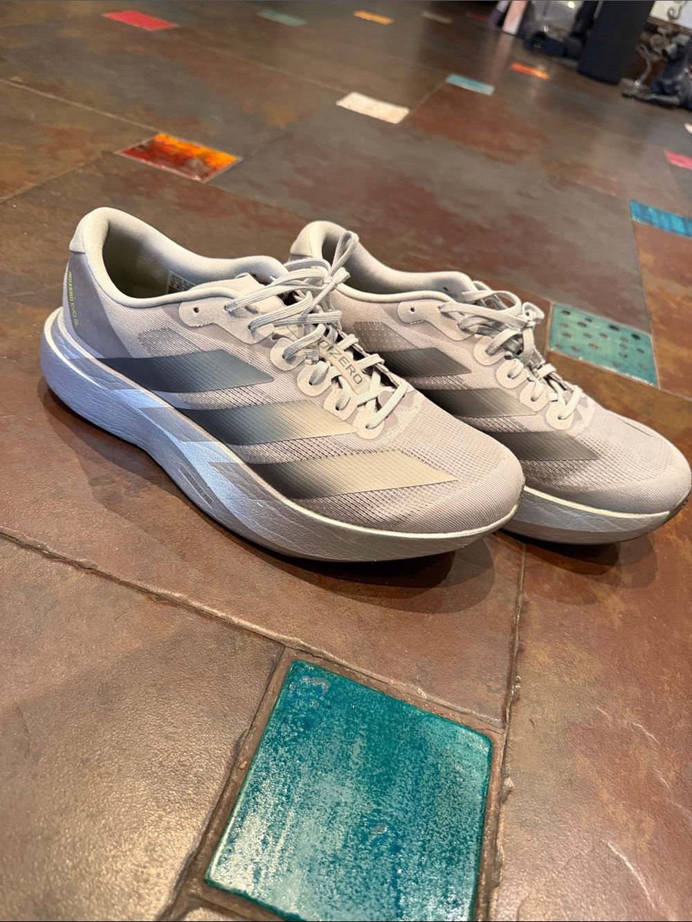 adidas Men’s Light Gray Athletic Running Shoes